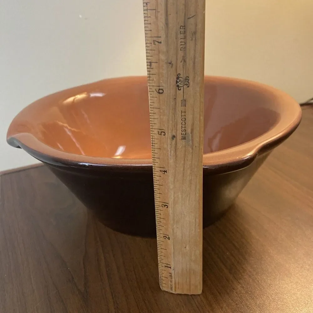 World Market Portugal‎ Brown Glazed Terracotta Terra Cotta Serving Bowl Pottery